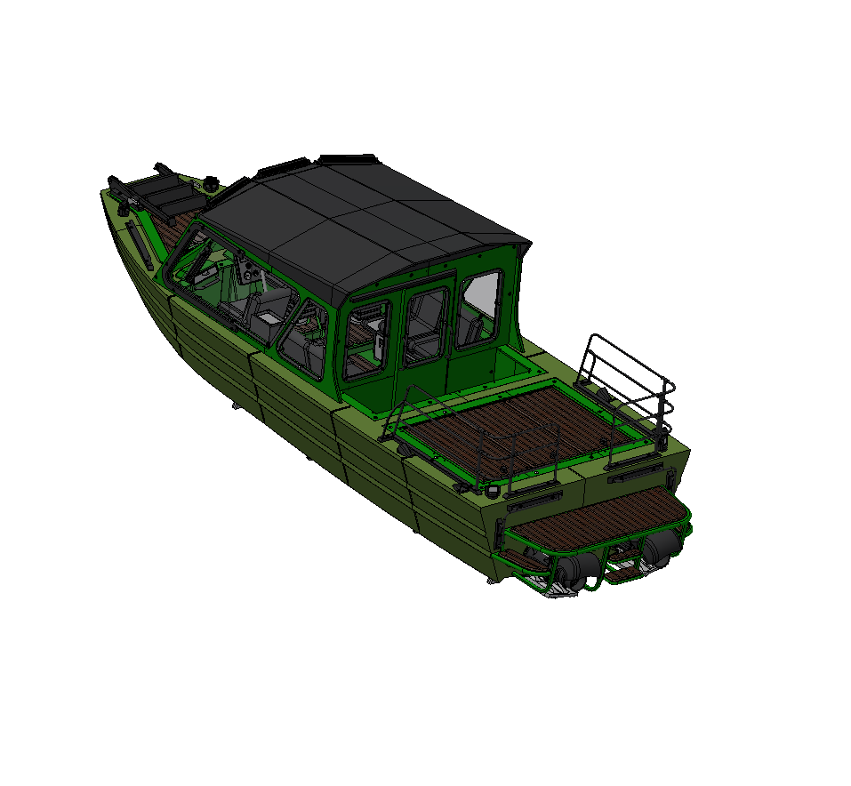BIG JETTY - 1/6 Scale  Twin-Engine River Jet Boat - HPW40 Incl. - HAVE-IT-ALL