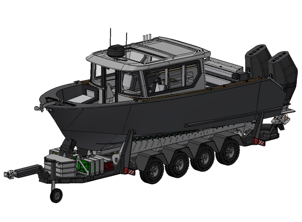 TRAILER For Defender 22 - 1/6 Trailer For AXIAL SCX6