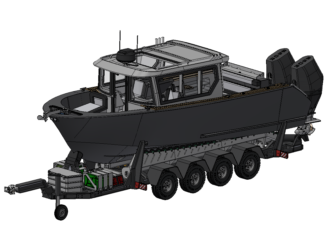 TRAILER For Defender 22 - 1/6 Trailer For AXIAL SCX6