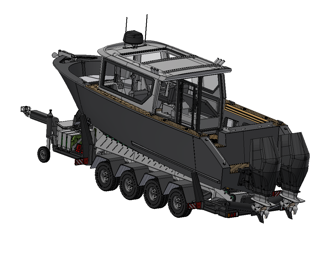 TRAILER For Defender 22 - 1/6 Trailer For AXIAL SCX6