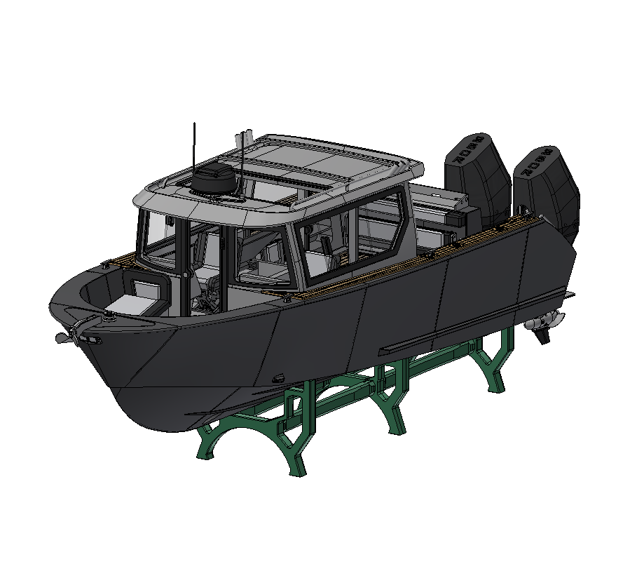 DEFENDER 22 - 1/6 Scale - Twin Outboard Boat - W/O Outboards