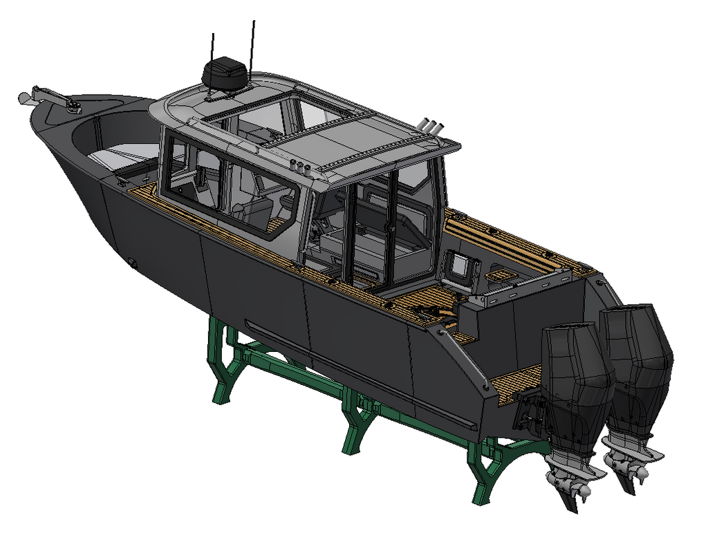 DEFENDER 22 - 1/6 Scale - Twin Outboard Boat - HAVE-IT-ALL