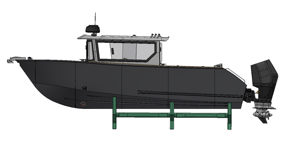 DEFENDER 22 - 1/6 Scale - Twin Outboard Boat - W/O Outboards