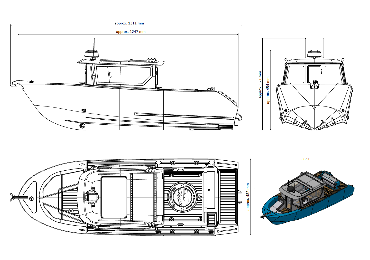 DEFJet 22 - 1/6 Scale - Jet Boat - W/O Jet Pump