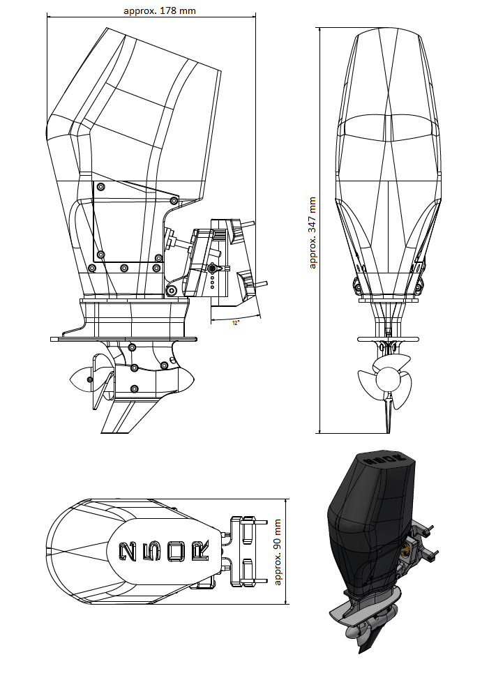 HPW250RT Trimmable Outboard - EU Print Service