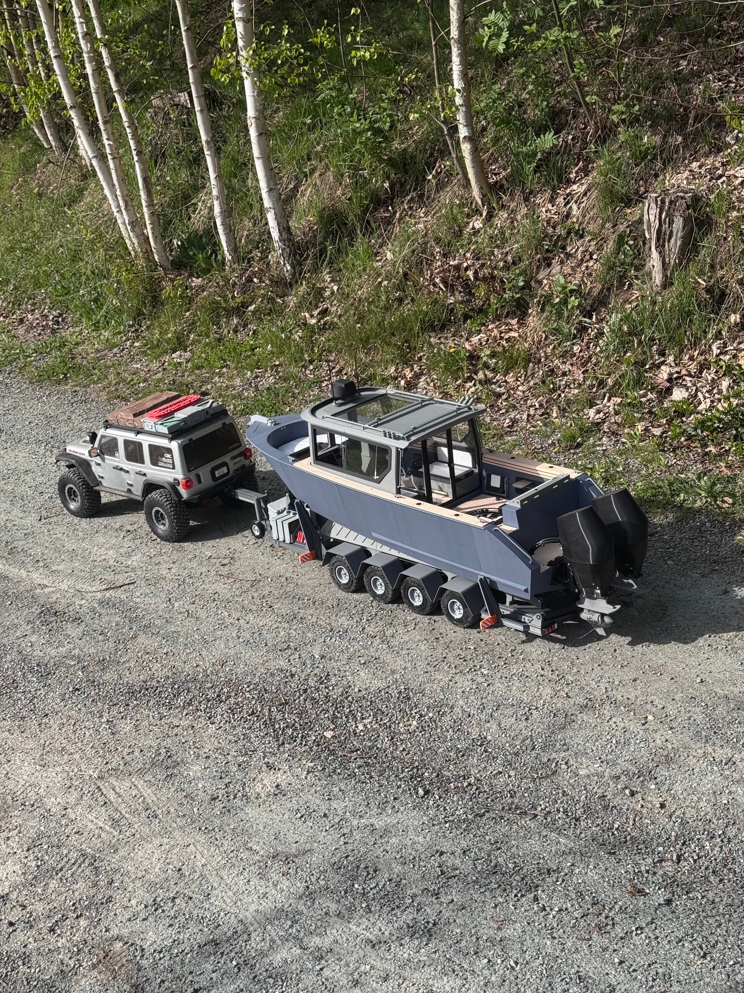 TRAILER For Defender 22 - 1/6 Trailer For AXIAL SCX6
