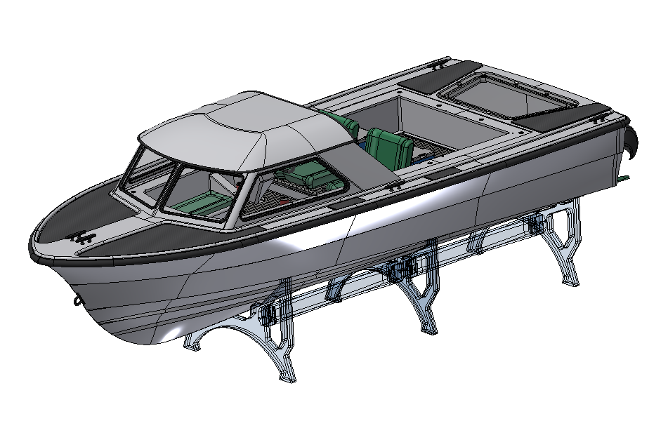 JETLING - 1/6 Scale - Jet Fishing Boat - W/O Jet Pump
