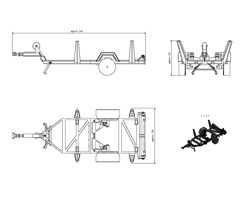 TRAILER For MiniRipper - 1/10 Scale Trailer for Crawlers