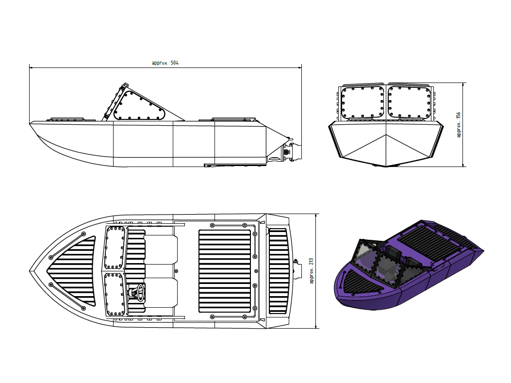 MINI RIPPER - 1/10 Sclae River Jet Boat - HPW25 Incl.