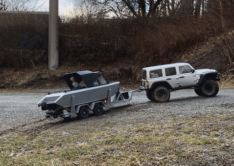 TRAILER for DeathBoat - 1/6 Scale Trailer for AXIAL SCX6