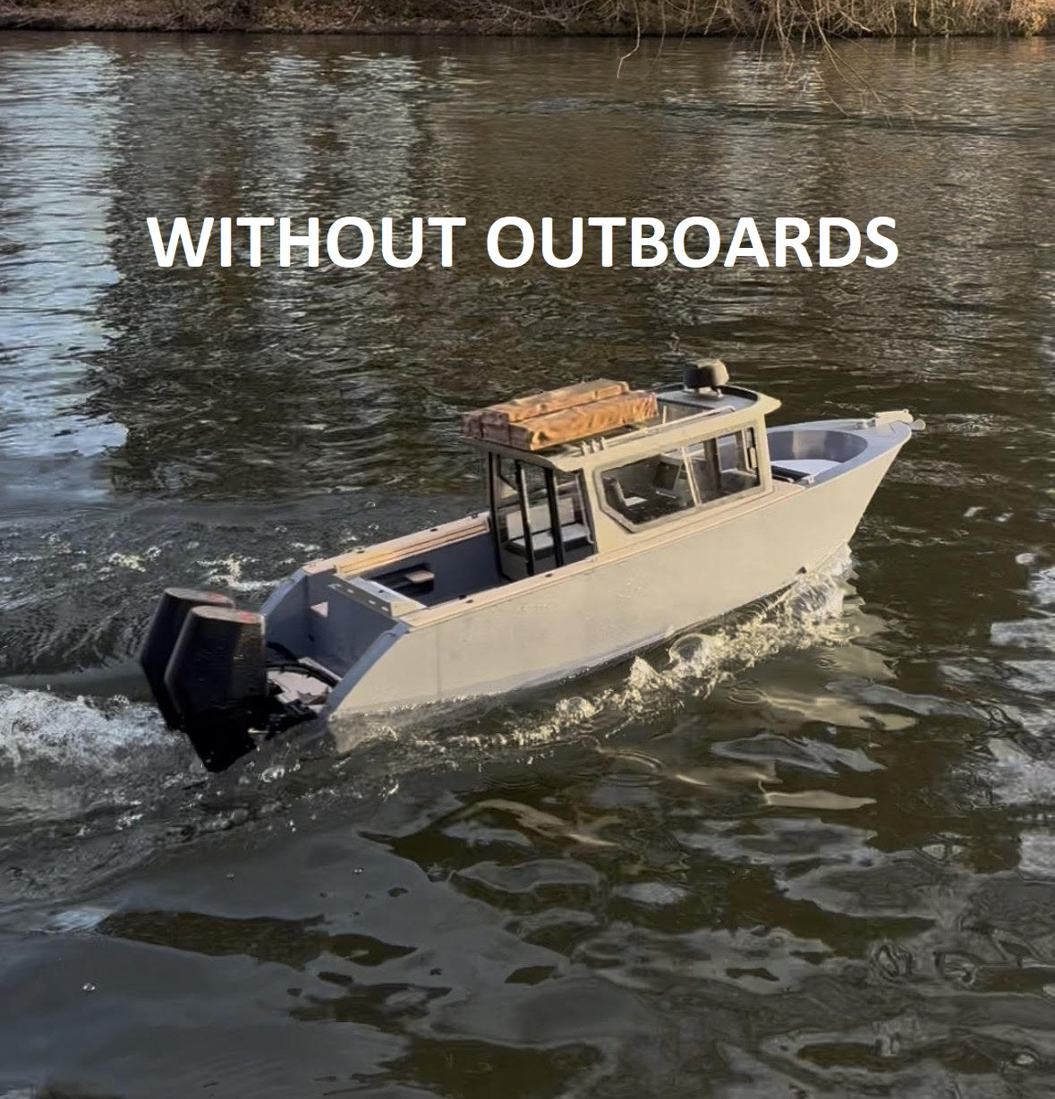DEFENDER 22 - 1/6 Scale - Twin Outboard Boat - W/O Outboards